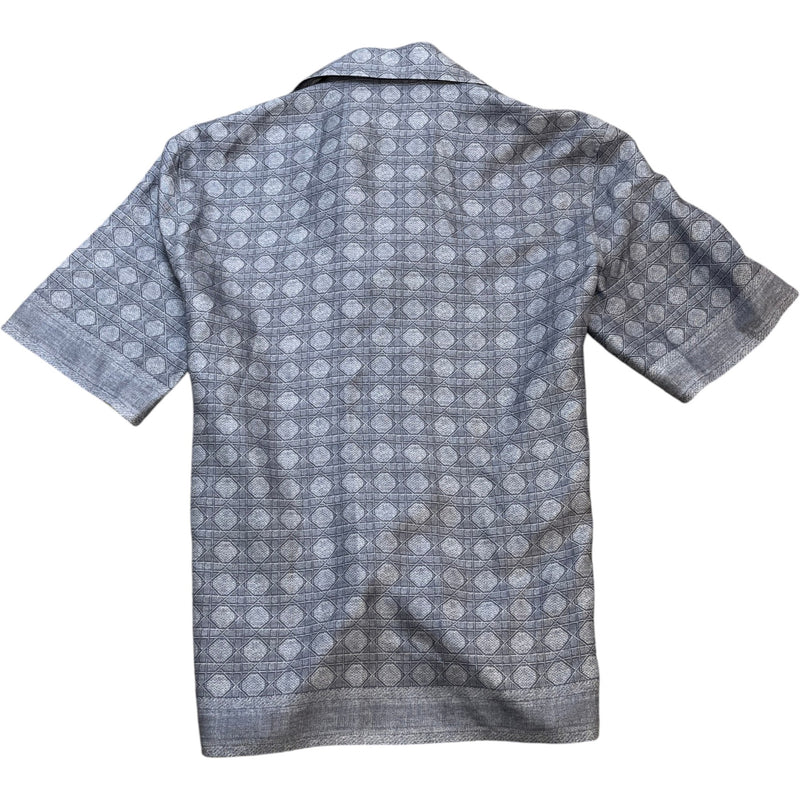 Men's Cannage Button Up Shirt Purple Size S