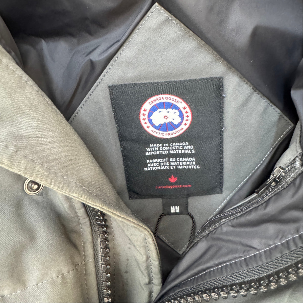 Men's Wyndham Parka Down Jacket Grey Size M - Photo 6