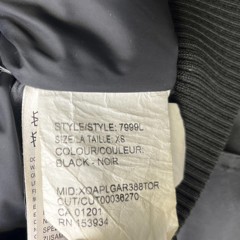 Women's Chilliwack Bomber Down Jacket Black Size XS