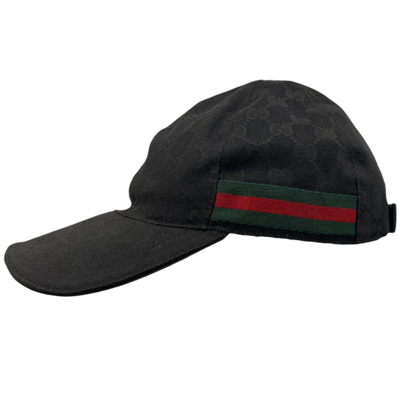 Men's Gg Supreme Web Cap Black Size S