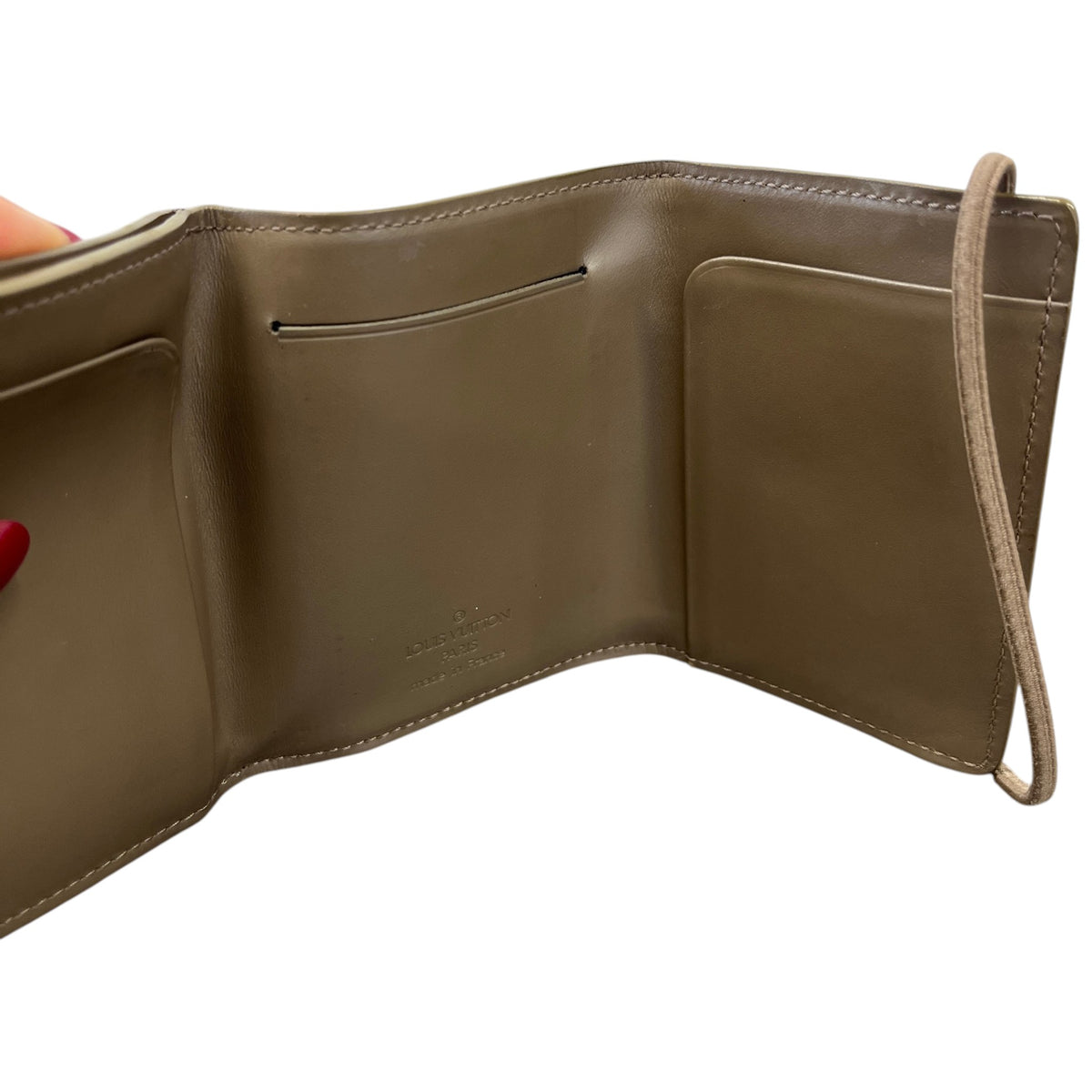 Women's Epi Leather Elastique Purse Brown - Photo 8