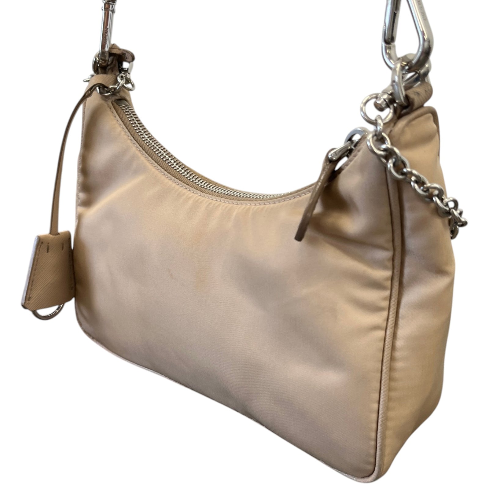 Women's Re-Edition 2005 Nylon Crossbody Bag Beige - Photo 9