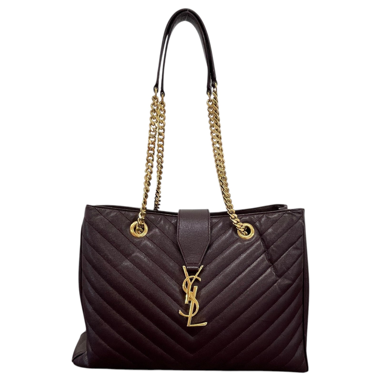 Women's Matelasse Cassandre Shopper Tote Handbag Burgundy - Photo 1