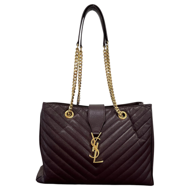 Women's Matelasse Cassandre Shopper Tote Handbag Burgundy