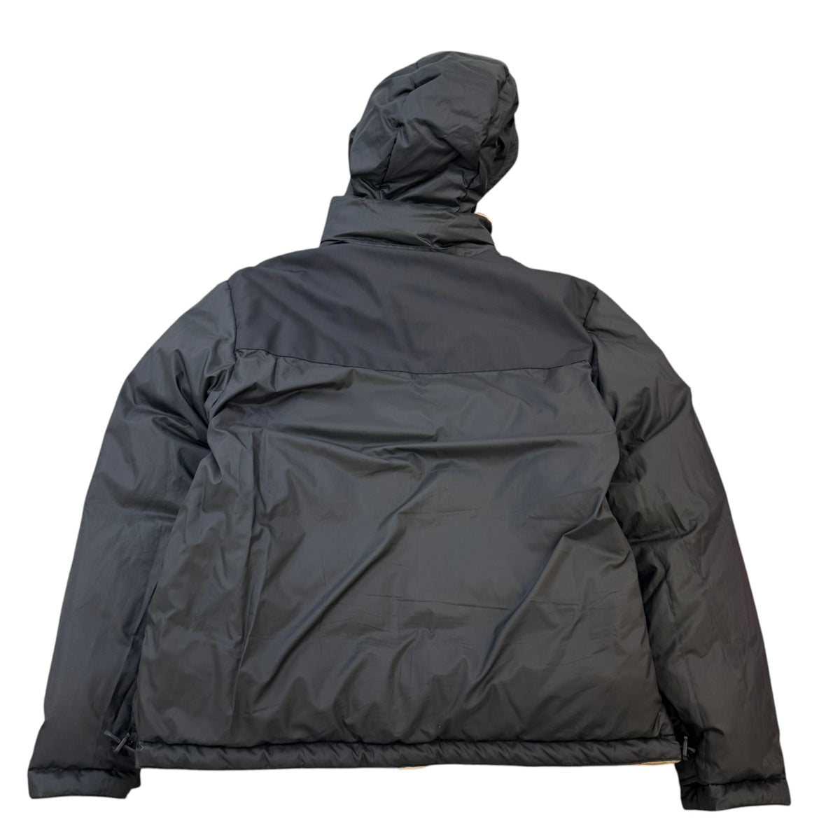 Men's Reversible Check Down Jacket Beige Size L - Photo 4