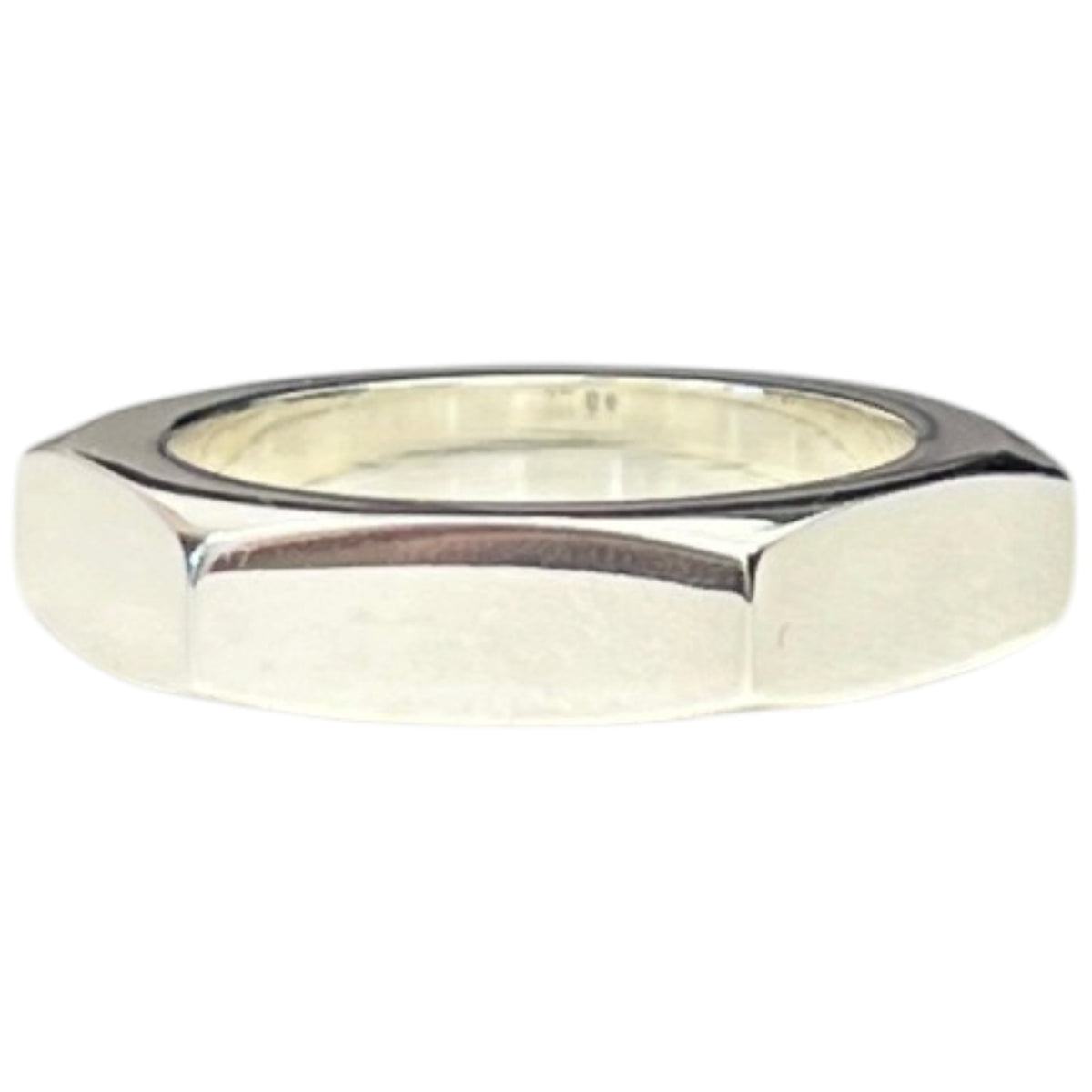 Women's Trademark Hexagonal Ring Silver Size Q - Photo 3