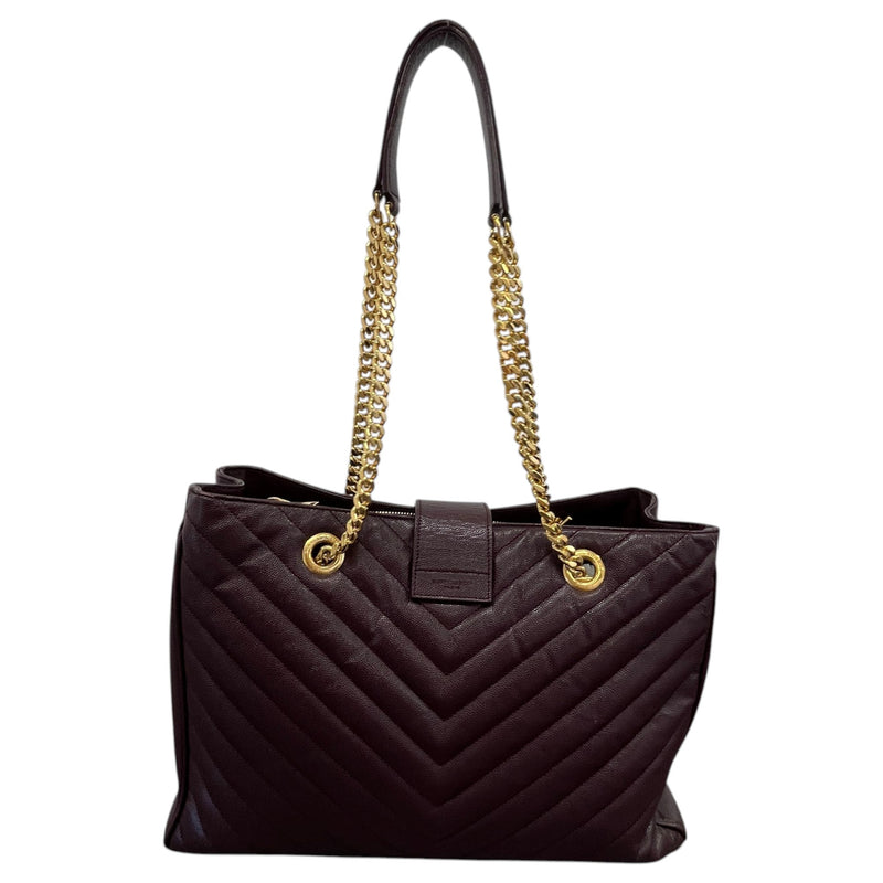 Women's Matelasse Cassandre Shopper Tote Handbag Burgundy