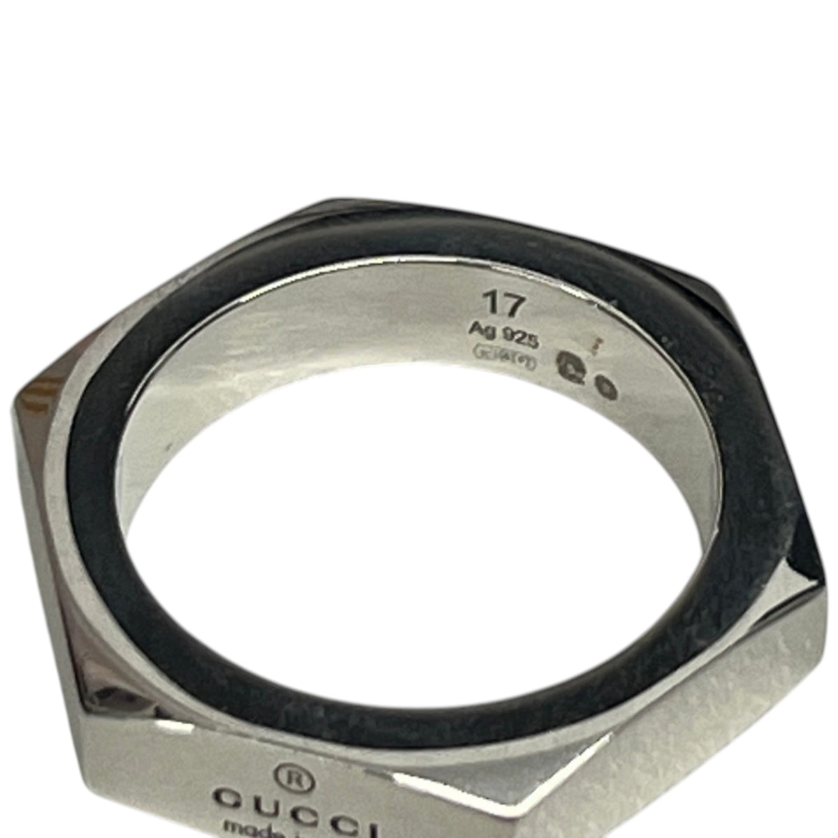 Women's Trademark Hexagonal Ring Silver Size Q - Photo 5
