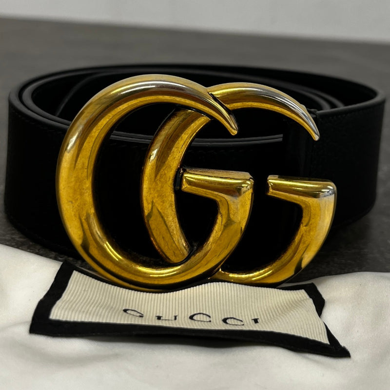 Men's Gg Marmont Belt Black Size 85CM / UK 10