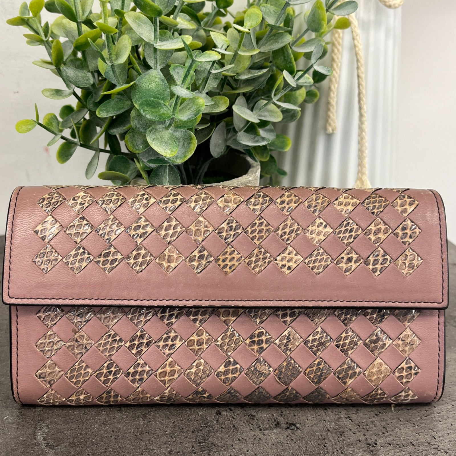 Women's Inrecciato Purse Pink - Photo 6