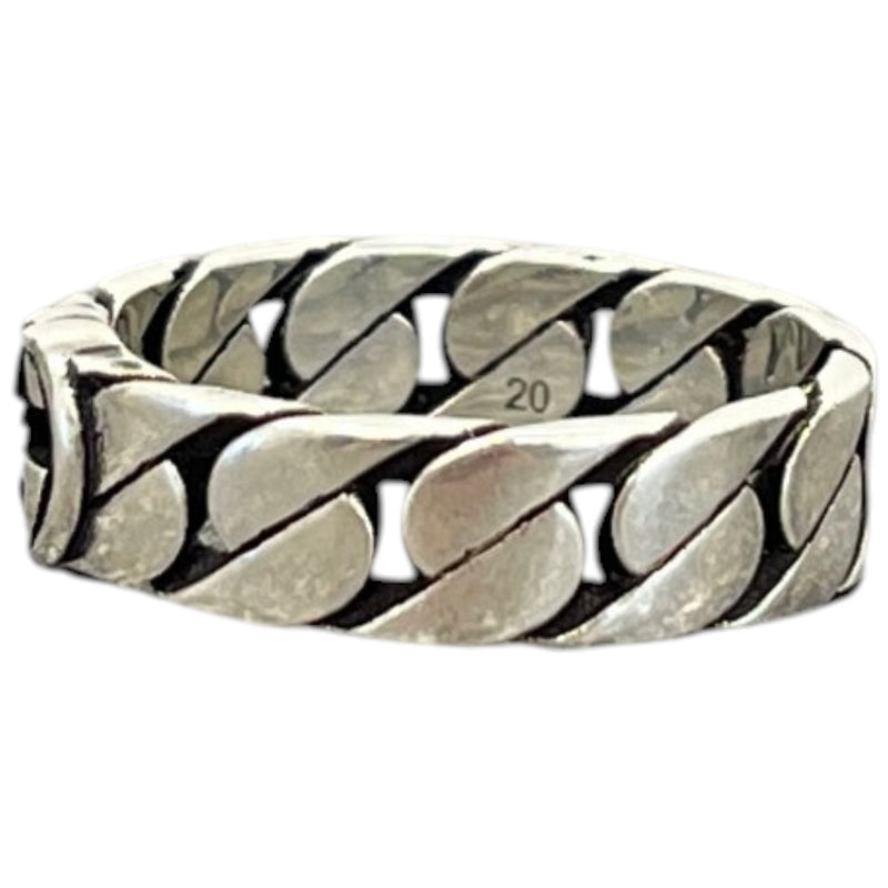 Men's Interlocking G Ring Silver Size S
