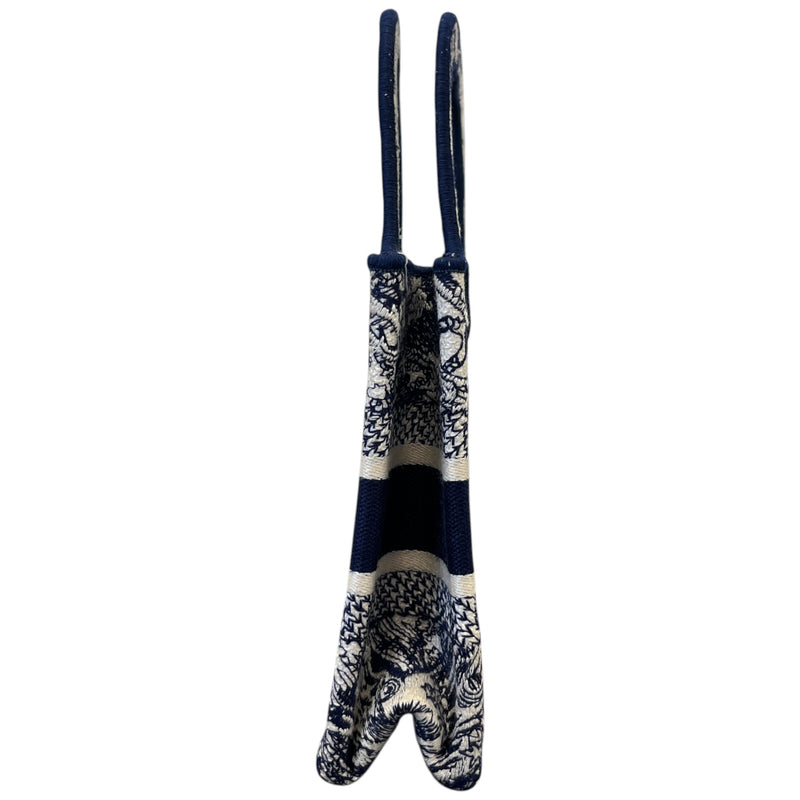 Women's Toile De Jouy Mini Book Tote Bag Navy