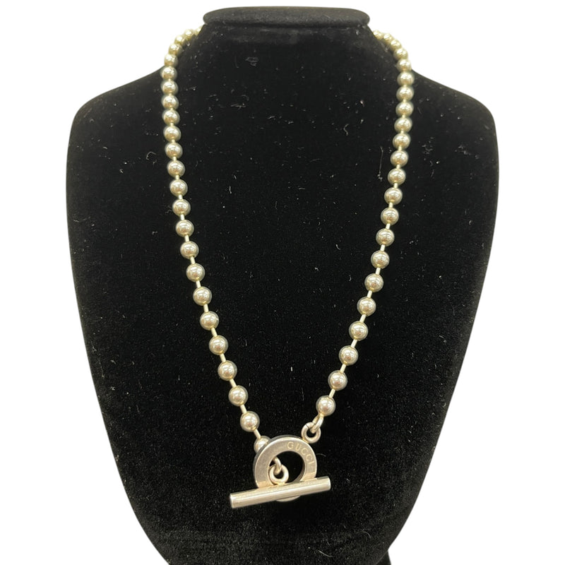 Women's Boule Toggle Necklace Silver
