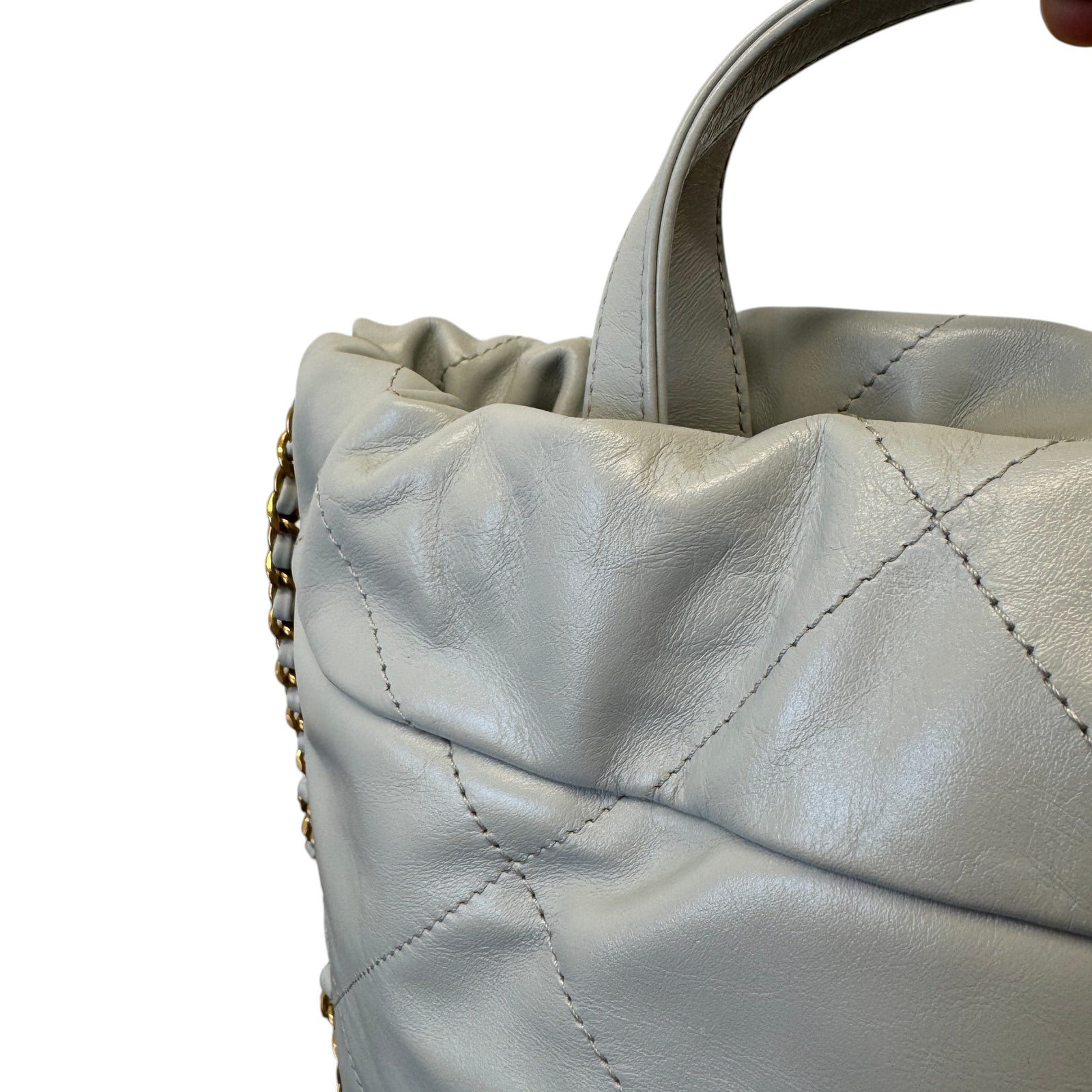 Women's Calfskin 22 Backpack Grey - Photo 12
