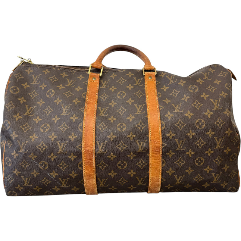 Women's Monogram Keepall 50 Travel Bag Brown