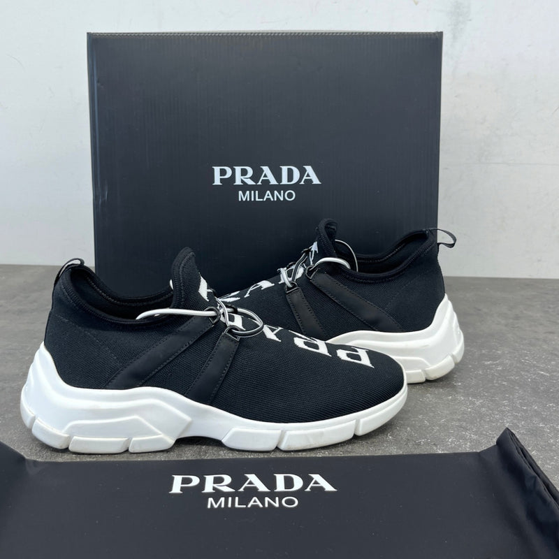 Women's Logo Knit Low Trainers Black Size UK 5 / EU 38