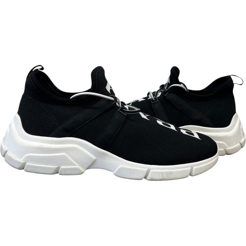 Women's Logo Knit Low Trainers Black Size UK 5 / EU 38