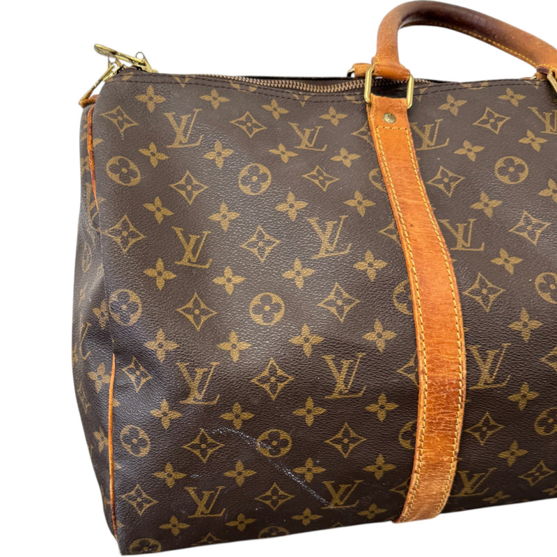 Women's Monogram Keepall 50 Travel Bag Brown
