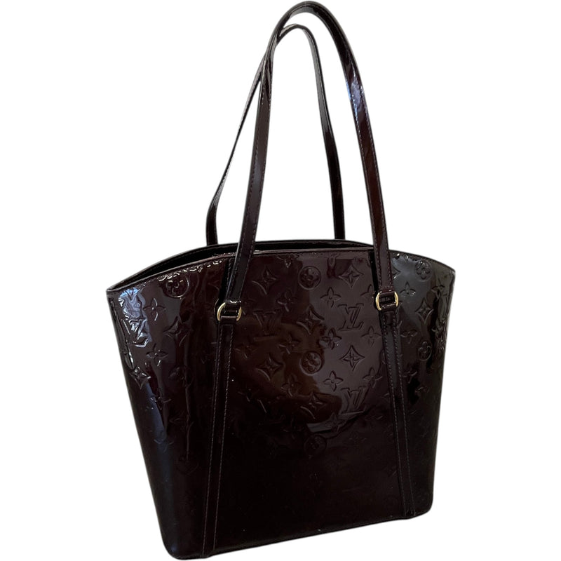 Women's Vernis Leather Avalon Gm Bag Burgundy