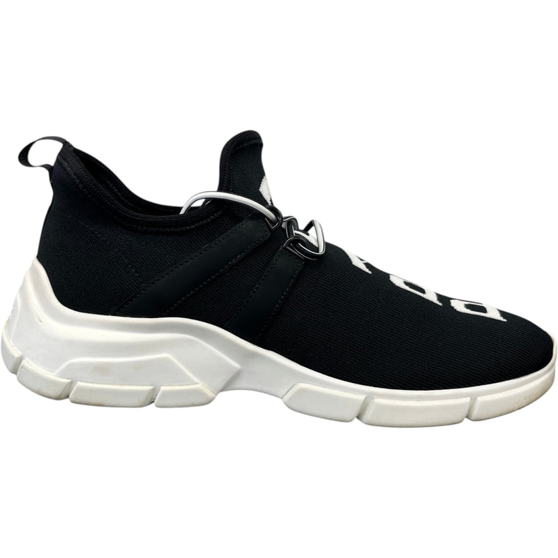 Women's Logo Knit Low Trainers Black Size UK 5 / EU 38