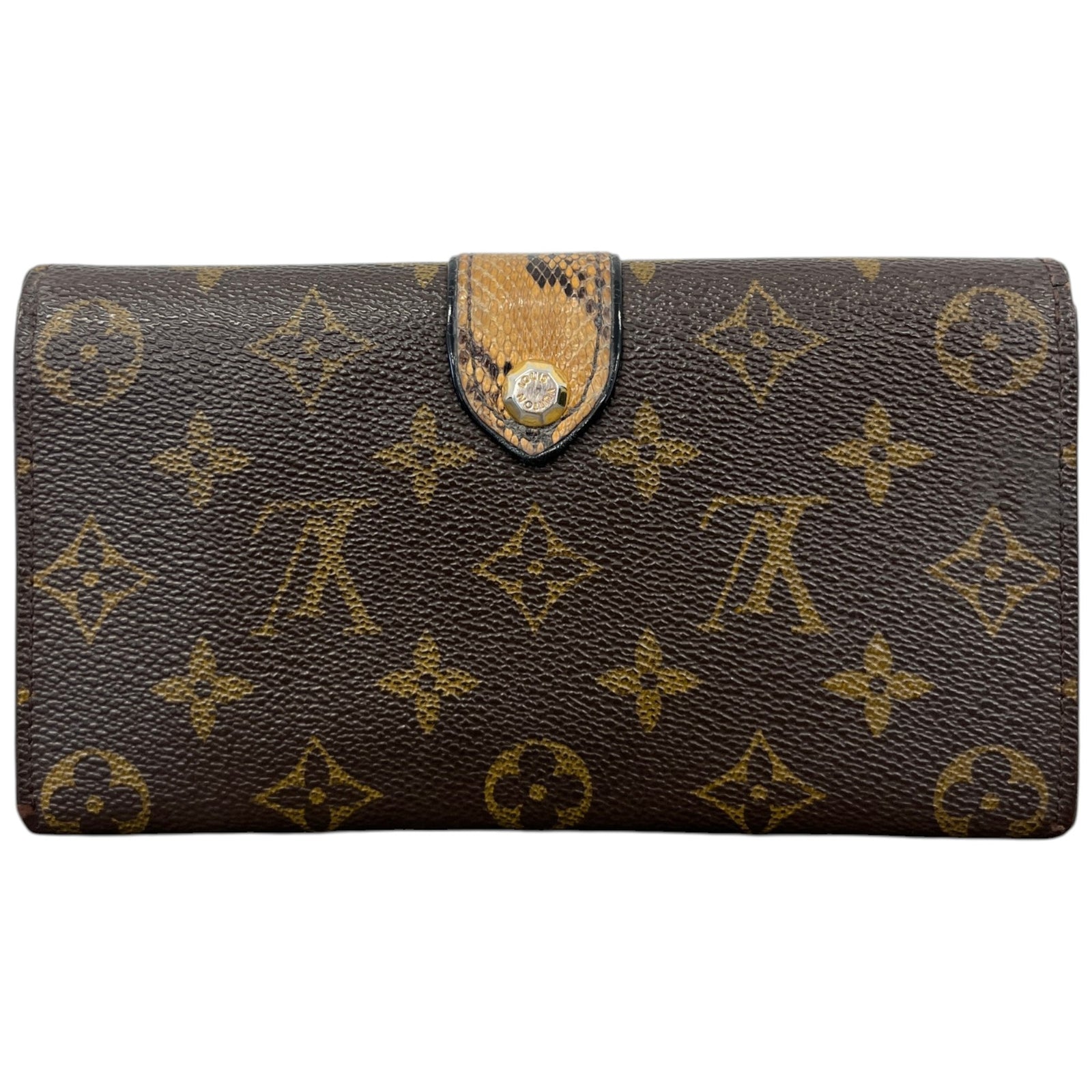 Women's Monogramissime Exotique Python Trim Wallet Brown - Photo 2