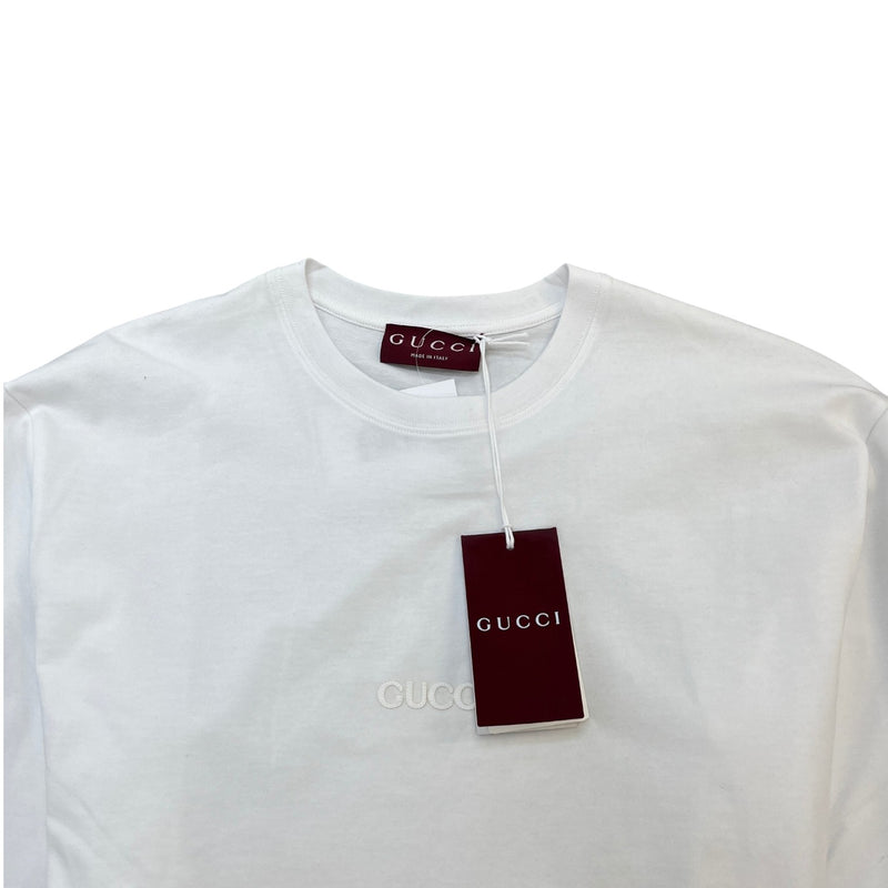Gucci Men's Logo Patch Long Sleeve T-Shirt White Size L