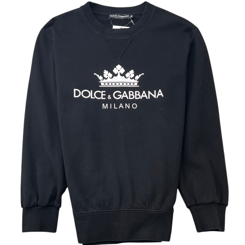 Men's Logo Print Sweatshirt Black Size IT 46 / UK S