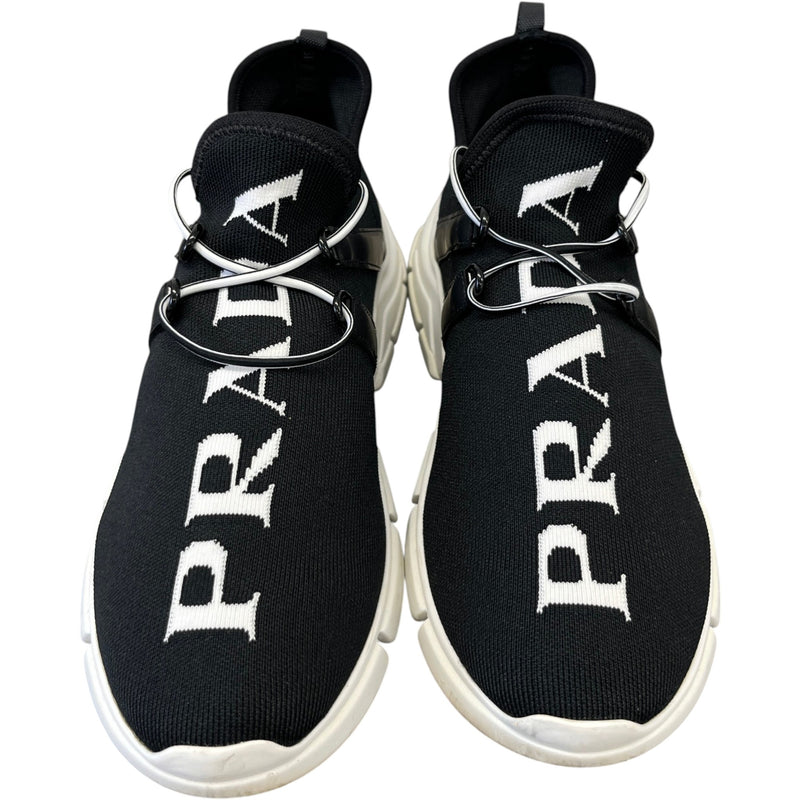 Women's Logo Knit Low Trainers Black Size UK 5 / EU 38