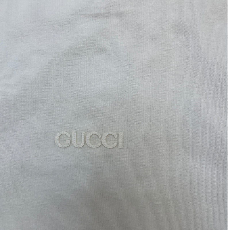 Gucci Men's Logo Patch Long Sleeve T-Shirt White Size L