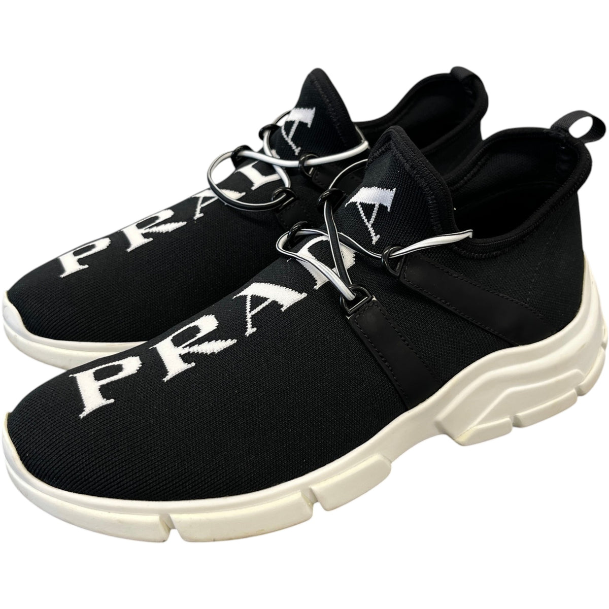 Women's Logo Knit Low Trainers Black Size UK 5 / EU 38 - Photo 9