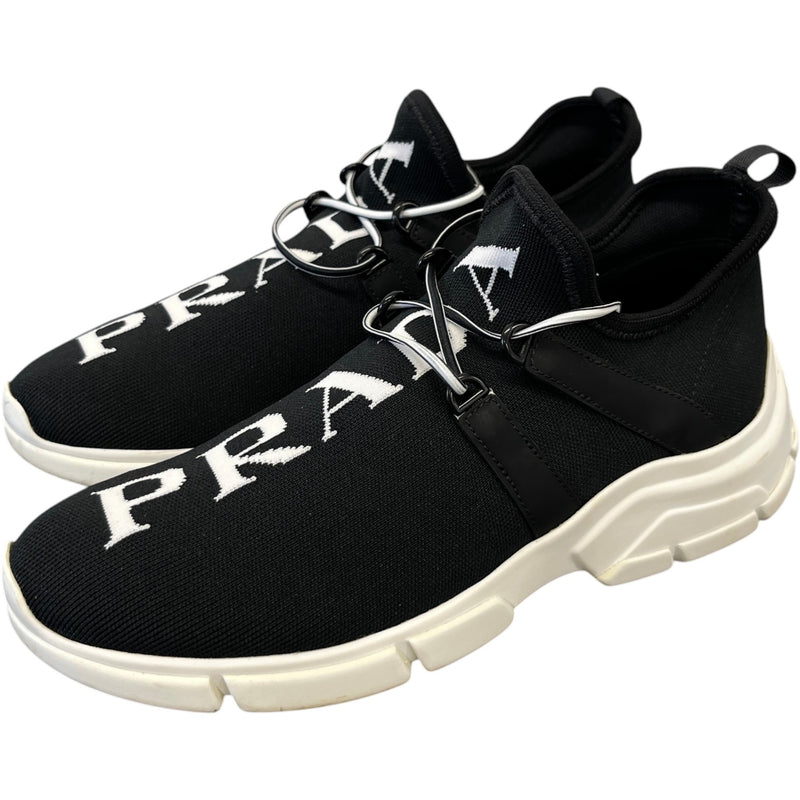 Women's Logo Knit Low Trainers Black Size UK 5 / EU 38