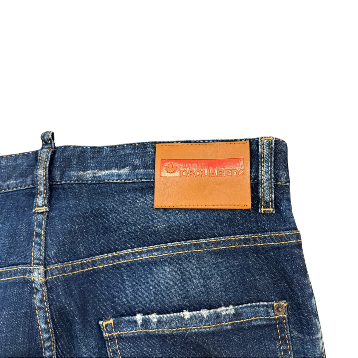 Men's Distressed Paint Splatter Jeans Blue Size M / W32 - Photo 3