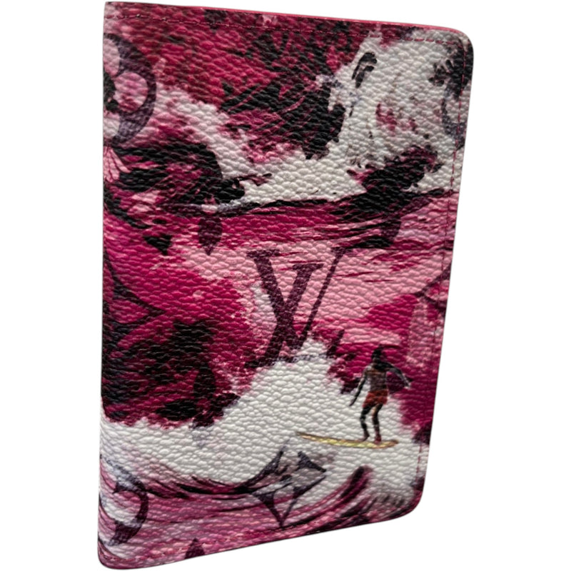 Women's Surfing Monogram Organizer de Poche Card Holder Pink