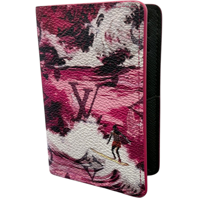 Women's Surfing Monogram Organizer de Poche Card Holder Pink