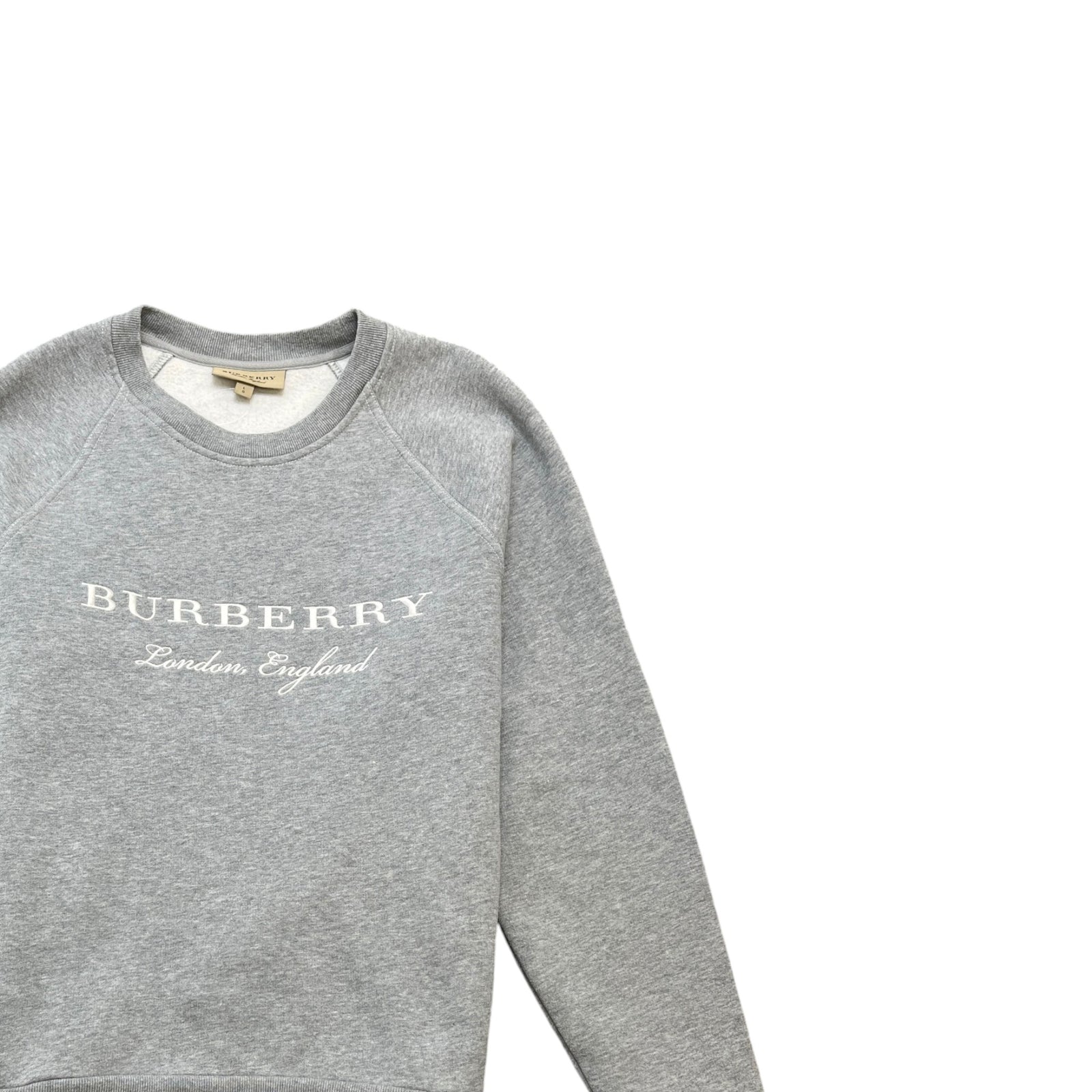 Men's Embroidered Logo Sweatshirt Grey Size L - Photo 3