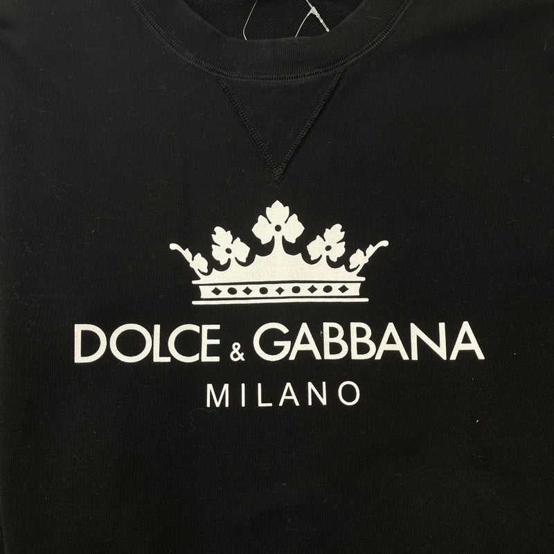 Men's Logo Print Sweatshirt Black Size IT 46 / UK S