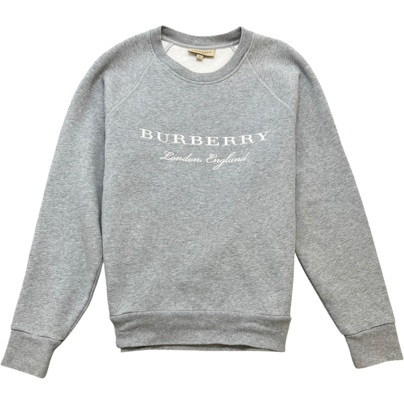 Men's Embroidered Logo Sweatshirt Grey Size L