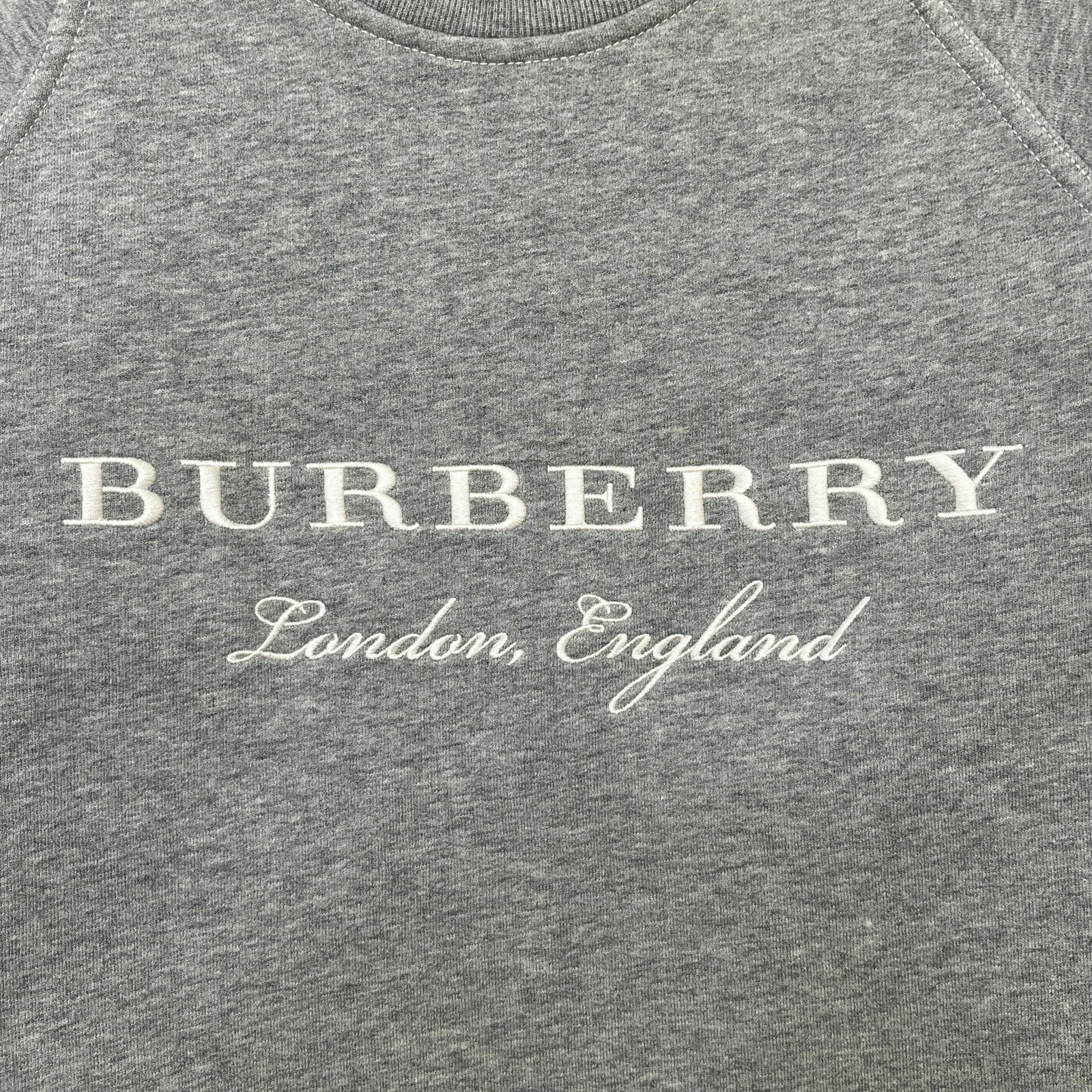 Men's Embroidered Logo Sweatshirt Grey Size L - Photo 5
