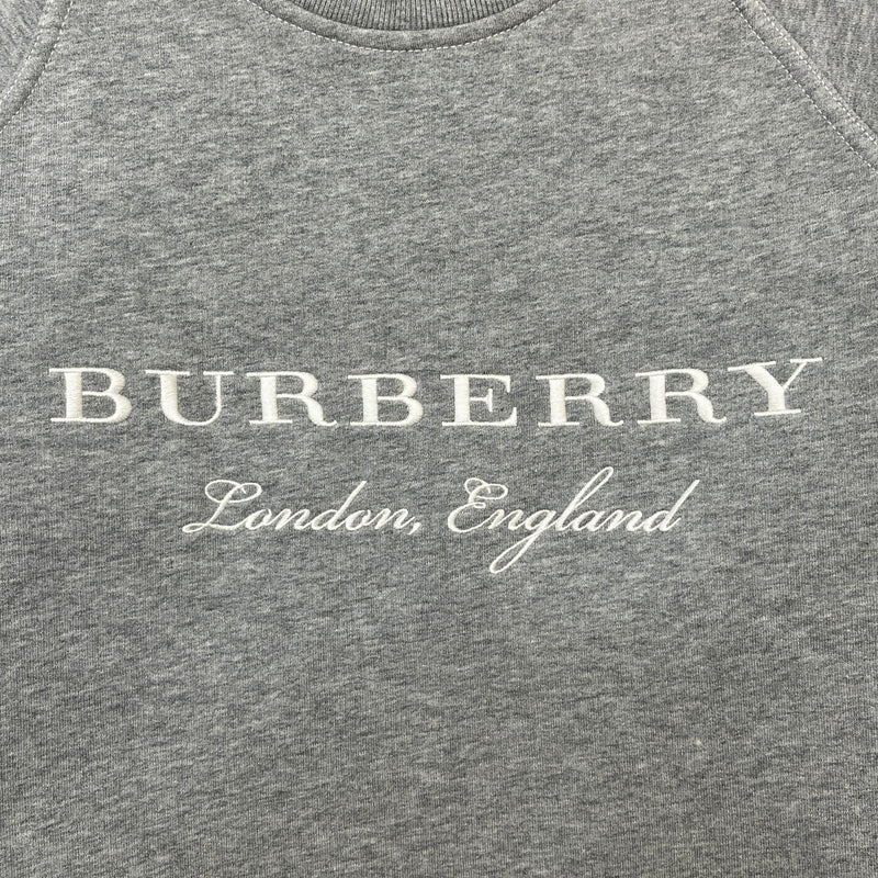 Men's Embroidered Logo Sweatshirt Grey Size L