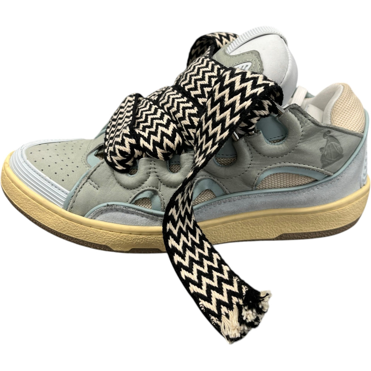 Men's Curb Low Trainers Blue Size UK 6 / EU 40 - Photo 5