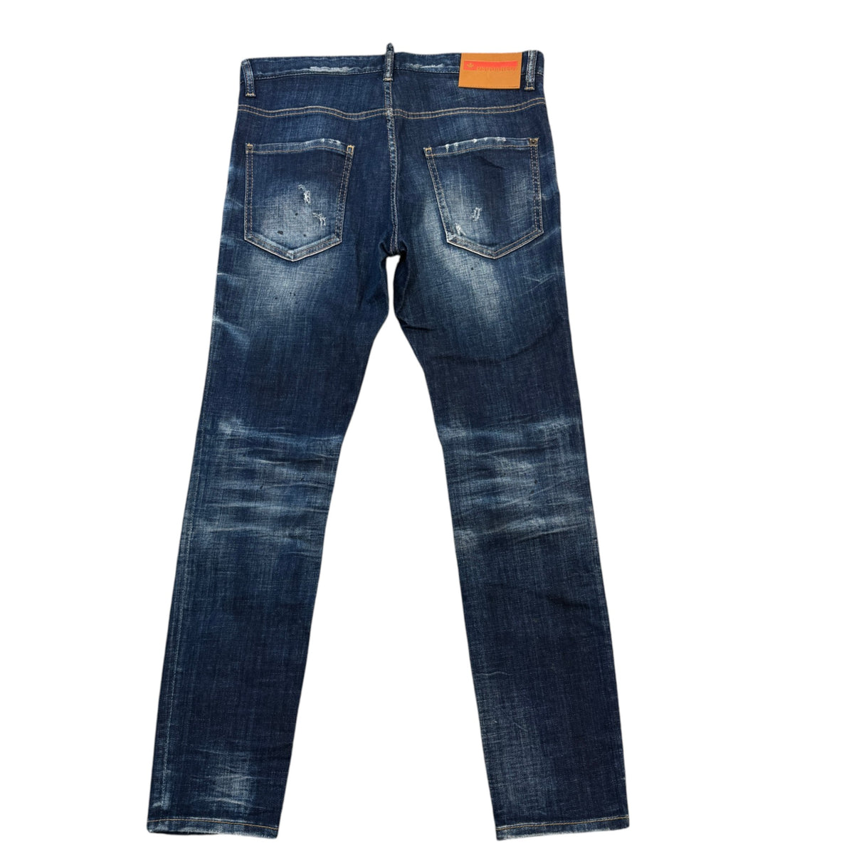 Men's Distressed Paint Splatter Jeans Blue Size M / W32 - Photo 2