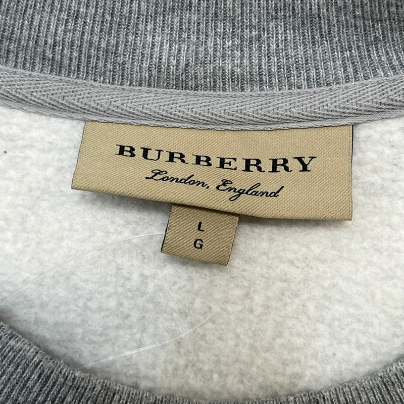 Men's Embroidered Logo Sweatshirt Grey Size L