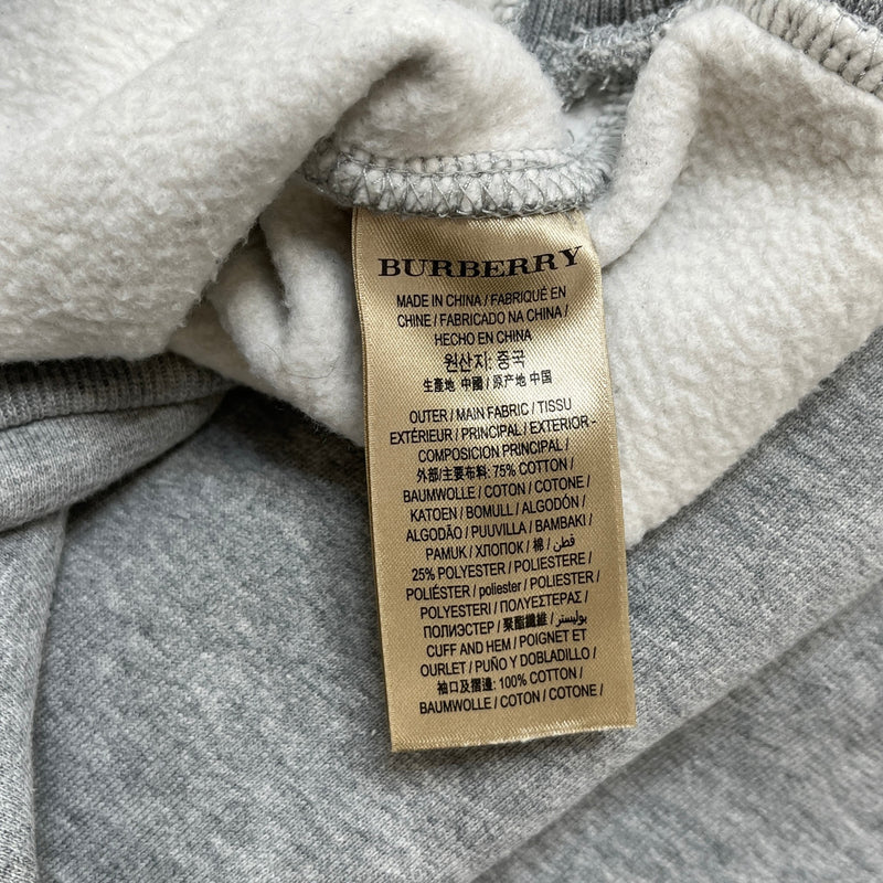 Men's Embroidered Logo Sweatshirt Grey Size L