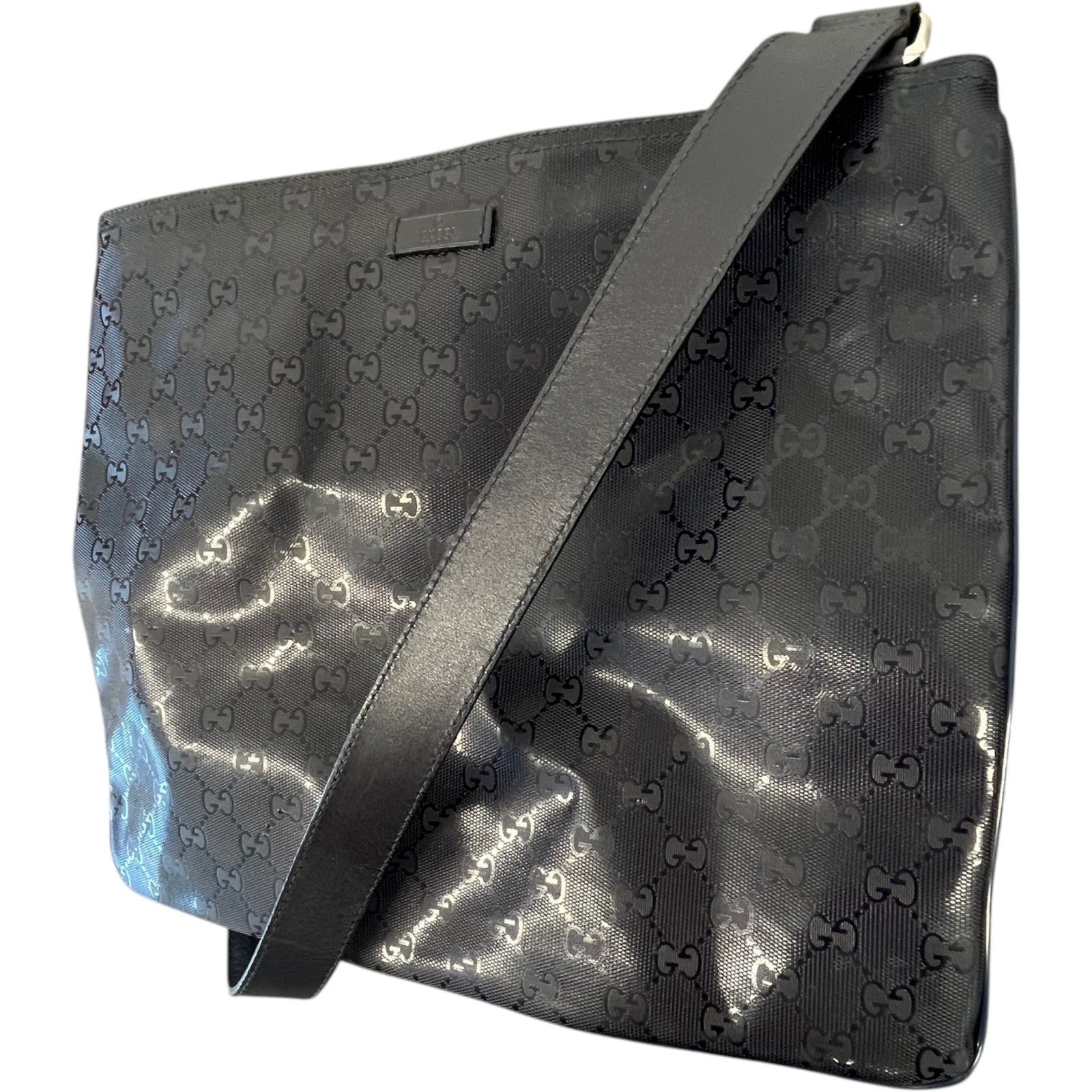Men's Gg Imprimé Messenger Bag Navy - Photo 4