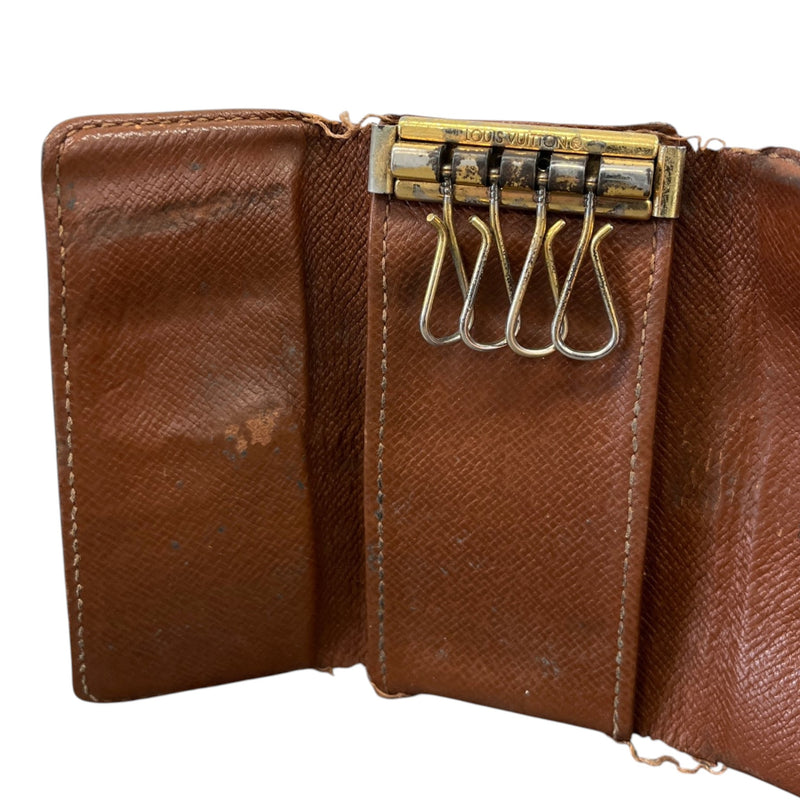 Women's Monogram Key Holder Keyring Brown