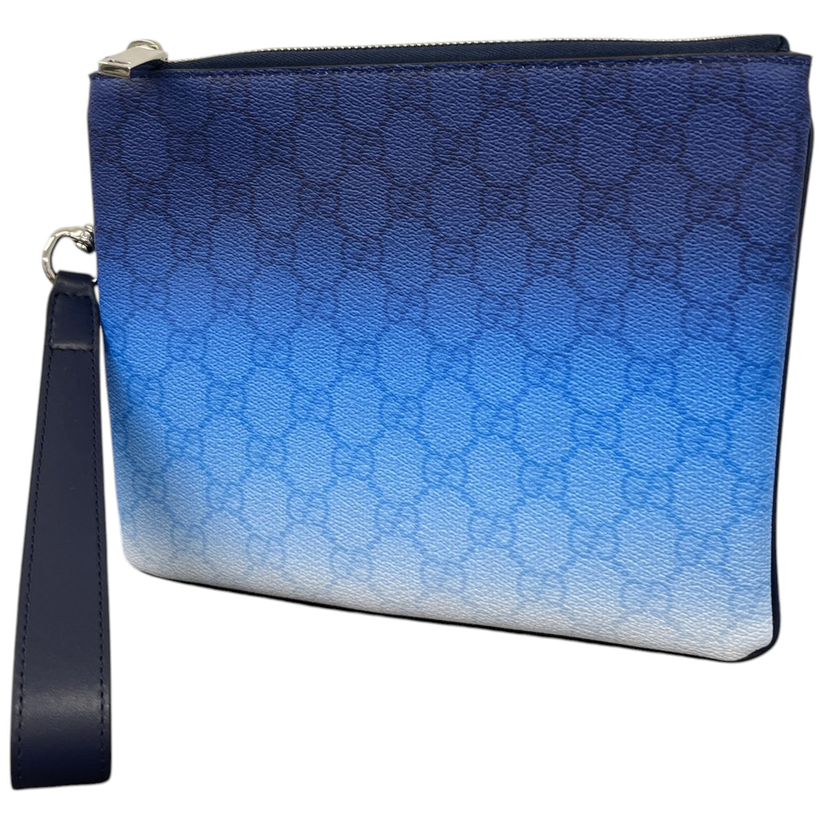 Men's GG Supreme Chrome Pouch Blue - Photo 5