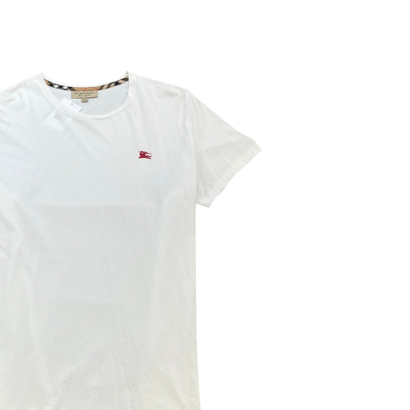 Men's Embroidered Logo T-Shirt White Size 3XL