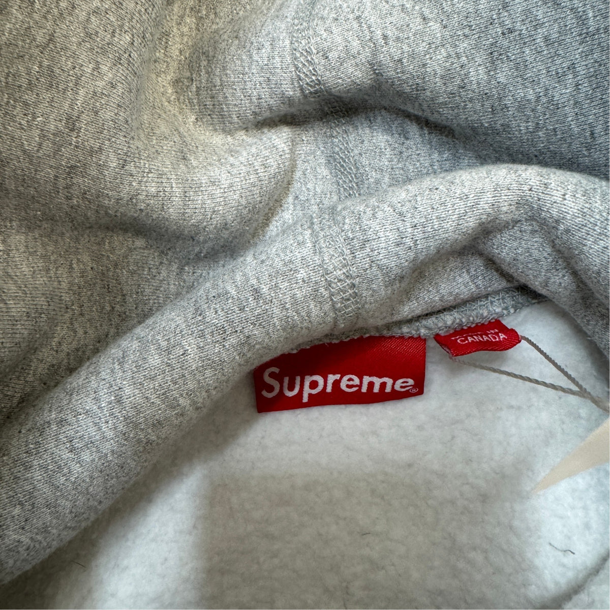 Men's Box Cross Logo Hoodie Grey Size M - Photo 6