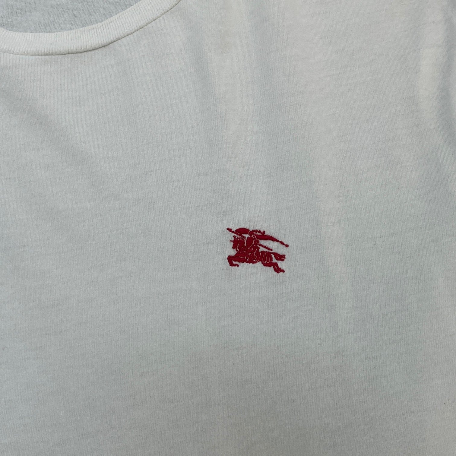 Men's Embroidered Logo T-Shirt White Size 3XL - Photo 6