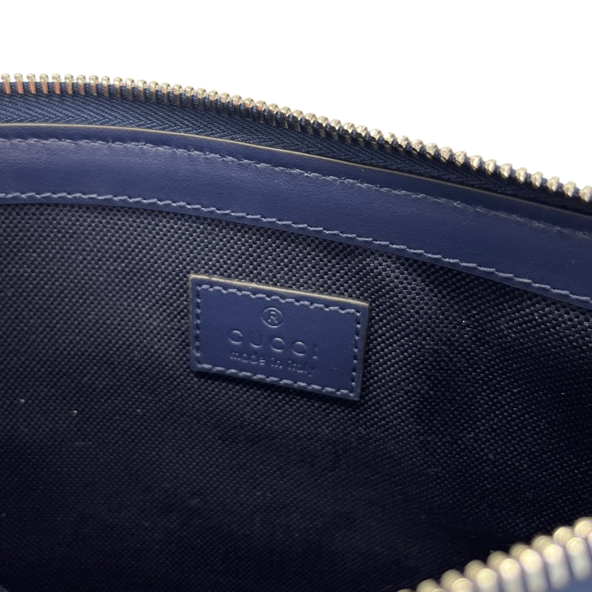 Men's GG Supreme Chrome Pouch Blue - Photo 9